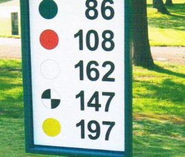GOLF RANGE YARDAGE SIGNS - AUG 2009